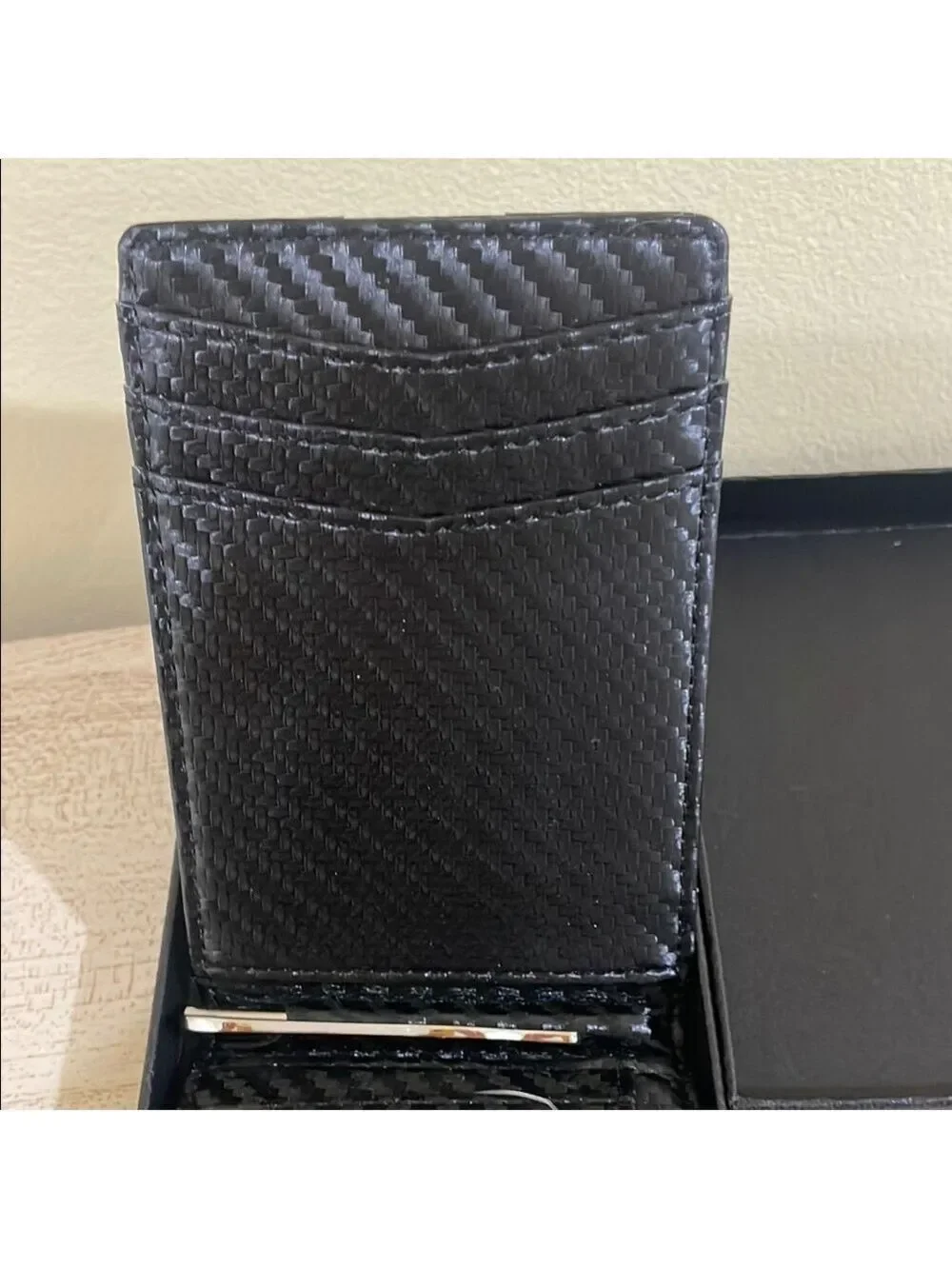 Girxon carbon fiber men's wallet. RFID blocking | Money Clip Lever